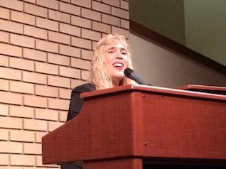 Cherie Brennan singing in church 1