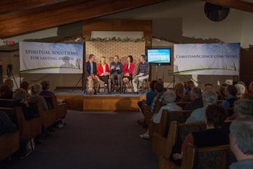 5 speakers stage from back